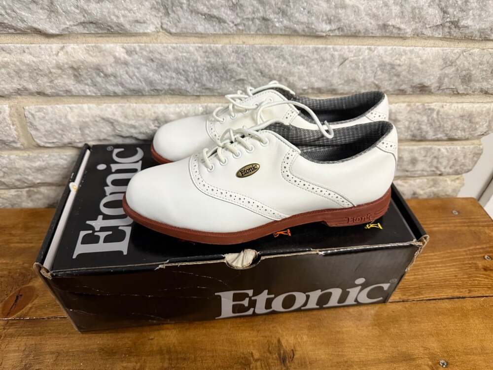 Etonic Lites Golf Shoes Womens 8.5M White Spikeless Lace-Up Performance NEW BOX